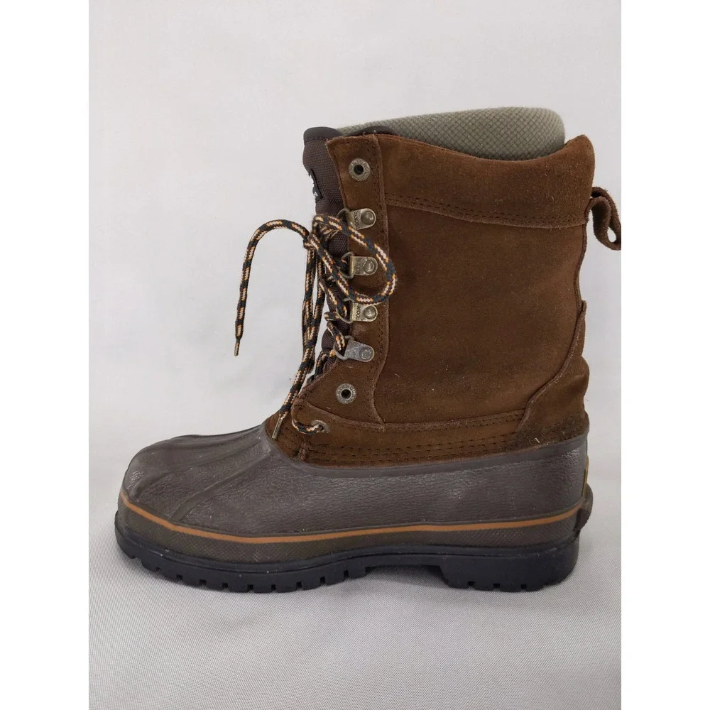 Rocky Snow Boots Men 9 Brown 200g Thinsulate Insulated Leather Duck‎ Boots